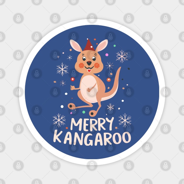 Joyful Kangaroo Kids Merry Kangaroo Magnet by Quote'x